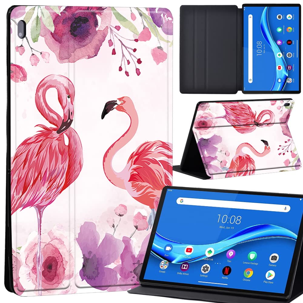 Case For Lenovo Tab M10 FHD Plus 10.3 inch (TB-X606X TB-X606F) Leather Case with Auto Wake-up, Flip Case for Lenovo Tab M10 FHD Plus Cover (flamingo020)