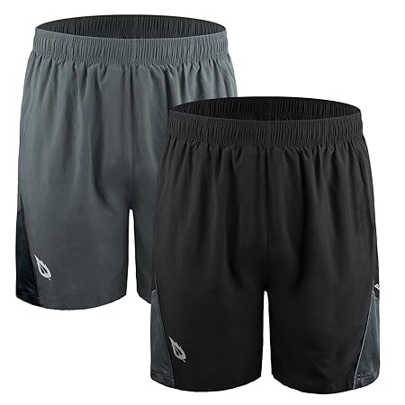 Baleaf Herren Laufhose kurze Sporthose Shorts Quick-Dry-Funktion Fitness Hose mit Seitentaschen