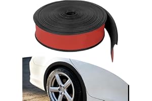 4.5CM x 20FT Car Wheel Arch Trim, Universal Rubber Fender Flare Protector Edge Guard, Self-Adhesive Anti-Scratch Lip Strip fo