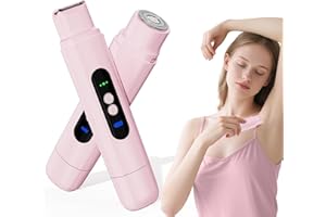 PUNOLAZY Bikini Trimmer for Women, 2-Speed Electric Razor for Pubic Hair Dual Head Shaver Women IPX7 Waterproof Rechargeable Lady Trimmer for Bikini Underarm Body Leg Face Pink