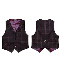 Marvelous World Boys' 5-Piece Formal Vest Suit