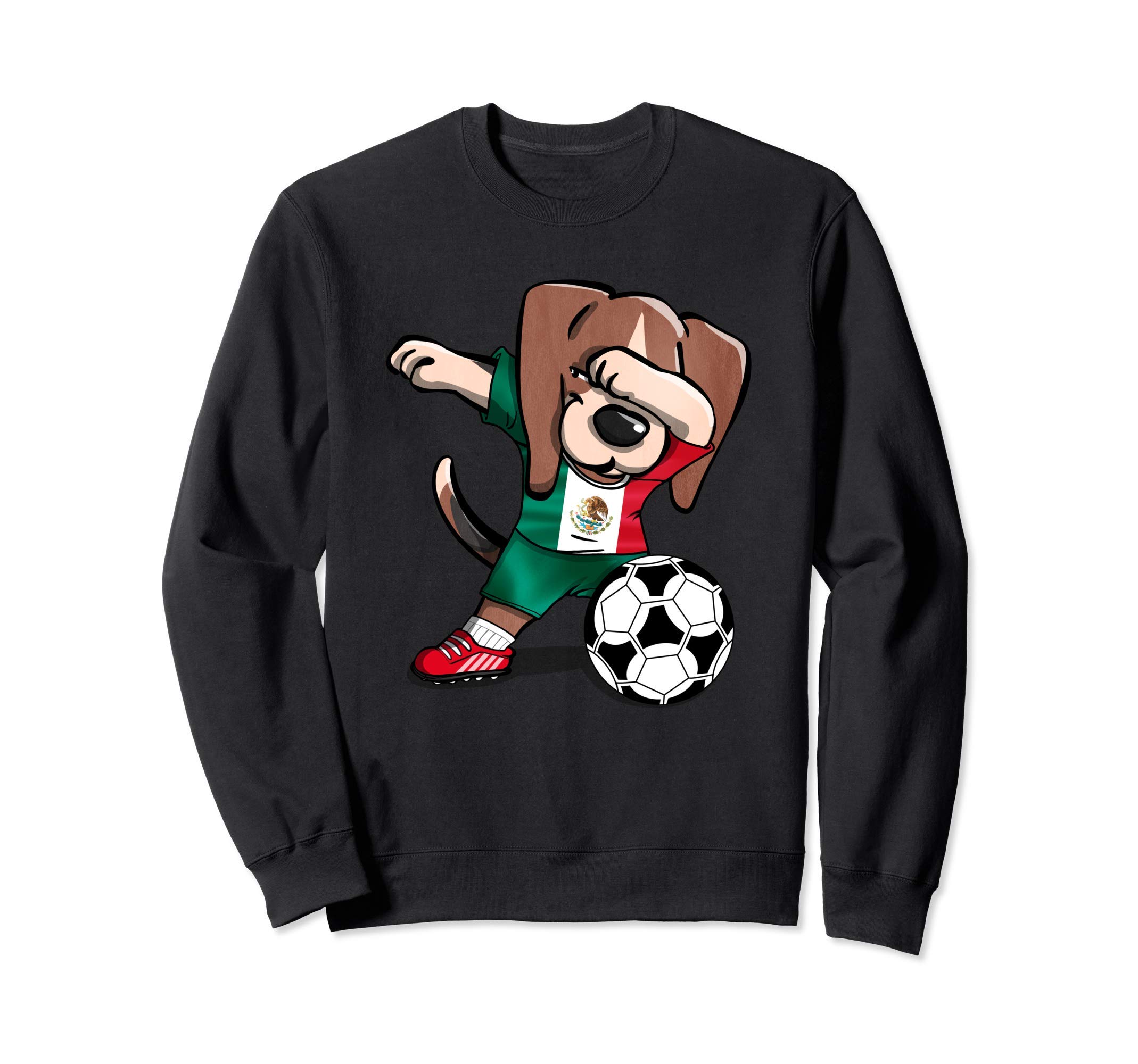 Dabbing Beagle Dog Mexico Football Mexican Flag Soccer Lover Sweatshirt