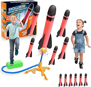 Anginne Rakete Luftdruck, Outdoor Spielzeug für Kinder - Geschenke für Jungen Mädchen