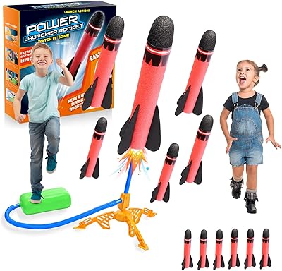 Anginne Rakete Luftdruck, Outdoor Spielzeug für Kinder - Geschenke für Jungen Mädchen