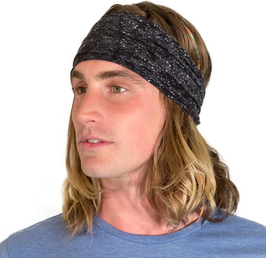 kooshoo ENSO Batik Headband For Men. Best Mens Headband For Yoga And Sports.