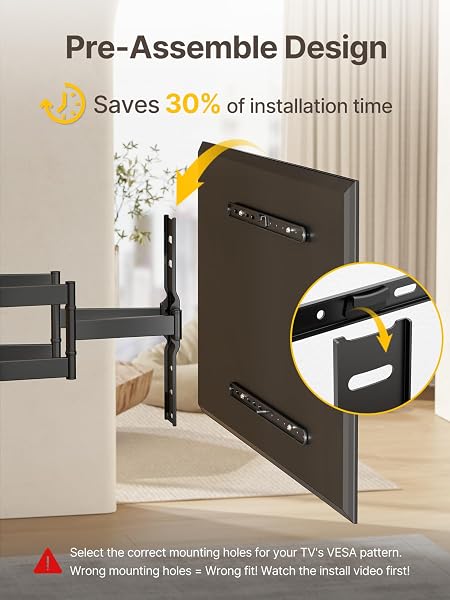 MONTEK ULTRA SLIM TV WALL MOUNT FOR 43-90 INCH TVS | 1.1″ THIN LOW PROFILE FULL MOTION BRACKET | DUAL SWIVEL ARTICULATING ARMS WITH TILT | MAX VESA 600X400MM | HOLDS 132LBS | FITS 16″/18″ STUDS