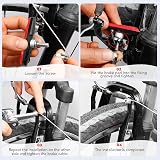 AGPTEK V Brake Pads 70mm 4 Pairs for MTB Shimano Tektro Avid Clarks Sram XLC Red view 6