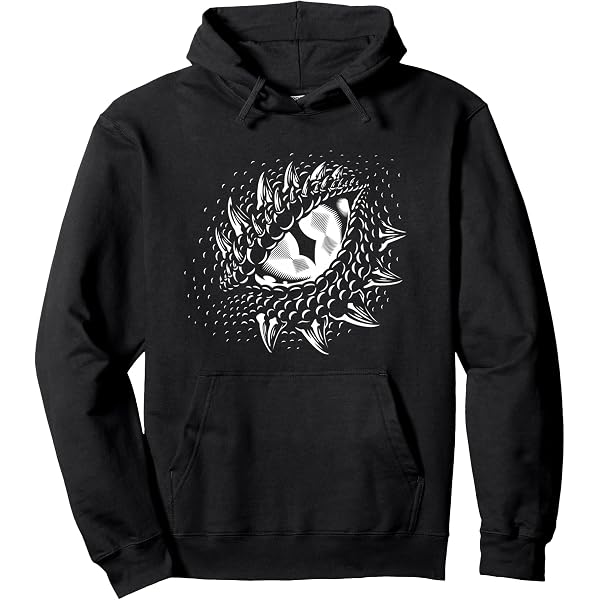 Amazon.com: Dragon Eye Monochrome Zip Hoodie : Clothing, Shoes