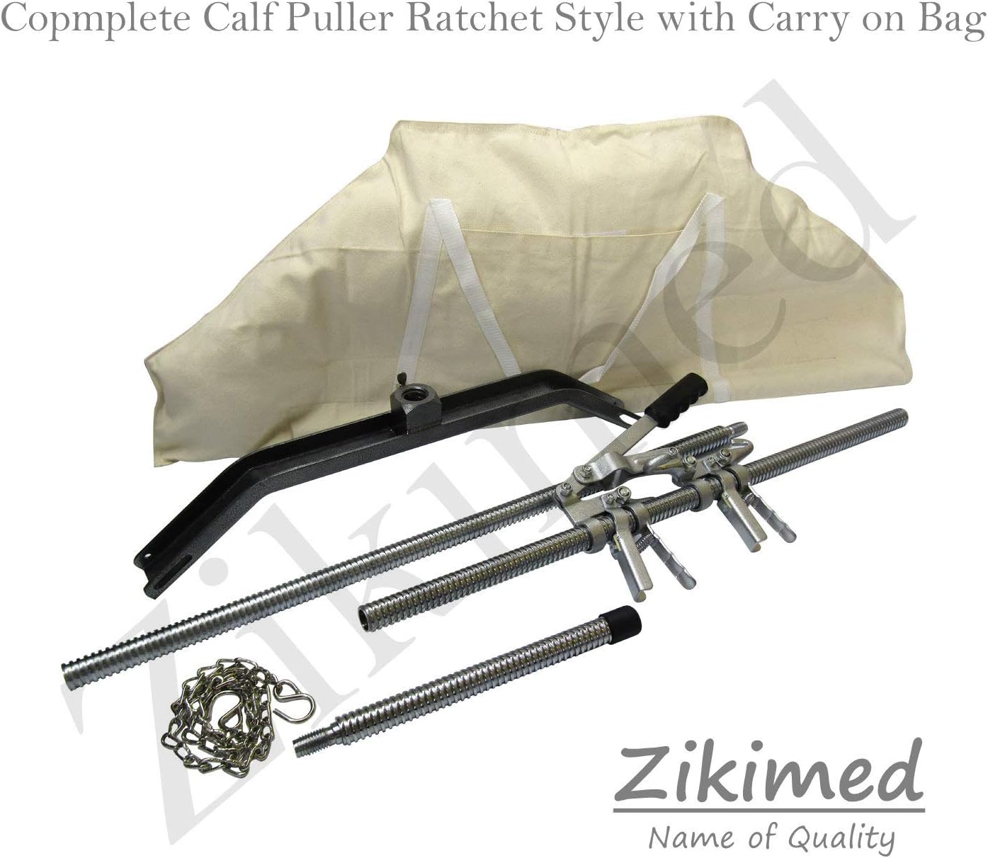 Complete Calf Puller with 67" Rod & 12" Extension Rod and Free Carry-on Bag
