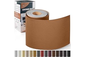 OAZ Leather Repair Kit for Furniture 4"x 63" Leather Tape Repair Patch Self Adhesive Sofa Vinyl Repair Patch Kit for Car Seat,Couch,Boat Seat,Chair - Light Brown