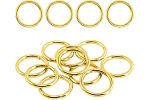 Swpeet 60Pcs 1 Inch / 25mm Heavy Duty Multi-Purpose Metal O Ring Metal Rings for Hardware Bags Ring