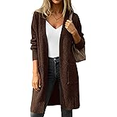 PRETTYGARDEN Women's Long Oversized Cardigans 2026 Fall Trendy Long Sleeve Open Front Chunky Sweater Knit Winter Clothing