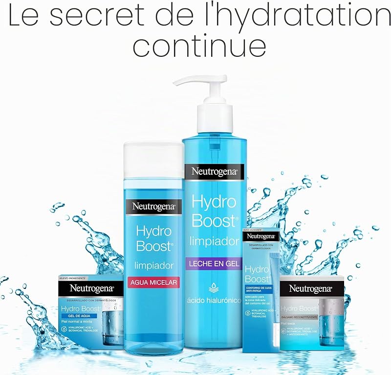 , Gel aqueux Hydro Boost, peau normale à mixte, hydratation non grasse durable, avec acide hyaluronique et tréhalose d'origine naturelle, développé avec des dermatologues, 50 ml
