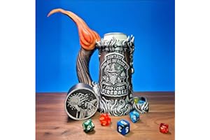 GENERIC Fireball Dice Tower Mug Set, Dice Tower Mug, Dice Box Storage, Special Dice Storage, DND Cup Fit 12 Oz Can, DND Accessories for Players (Fireball)