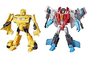 Transformers Toys Heroes and Villains Bumblebee and Starscream 2-Pack Action Figures - for Kids Ages 6 and Up, 7-inch (Amazon Exclusive)