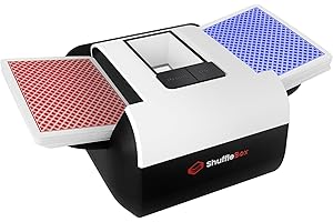 ShuffleBox S1 Automatic Card Shuffler with 2000mAh Rechargeable Built-in Battery, 2 Deck Ultra Quiet Shuffling Machine