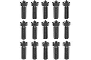 LANKEGU 15PCS Hardened Nozzles Kit for Anycubic Vyper, 3D Printer 7PCS 0.4mm Nozzles and 2PCS 0.2mm, 0.6mm, 0.8mm Wear Resistance Nozzles Kit for Anycubic Vyper, Kobra Plus, Kobra Max