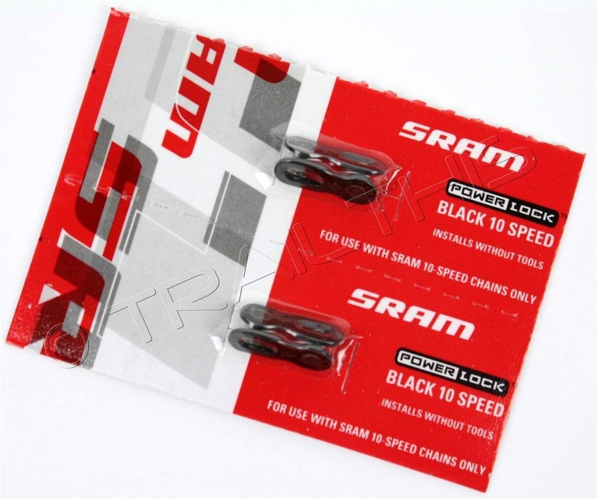 2 x SRAM PowerLock 10-Speed BLACK Bicycle Chain Links 10S 10SPD Power Lock NEW