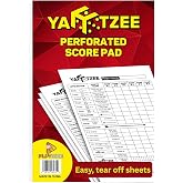PlayDice Perforated Yahtzee Score Pads: 120 Easy Tear Off Score Sheets, Large Print, Compatible with Yardzee and Yahtzee Games