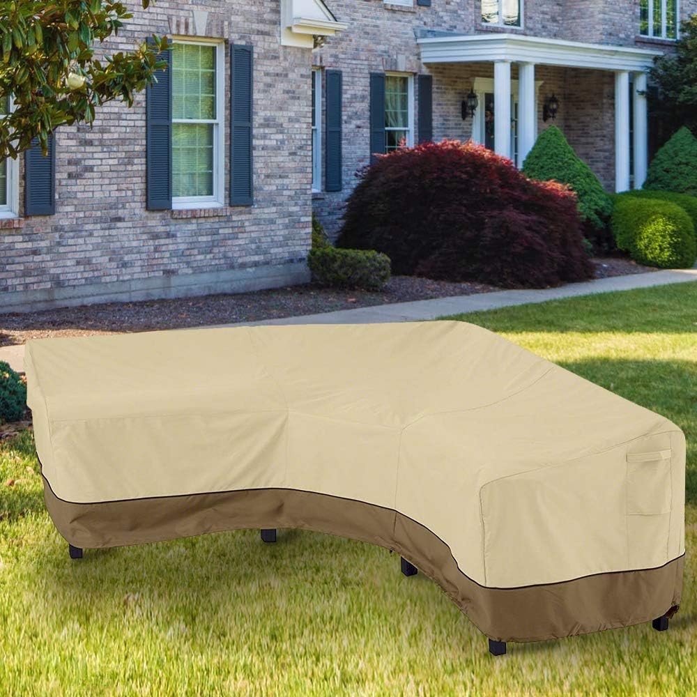 Sofas Garden Outdoors Willkey L Shape Furniture Cover 420d Waterproof Dustproof Garden Patio Sofa Rattan Protector With Storage Bag For Moving Right Facing