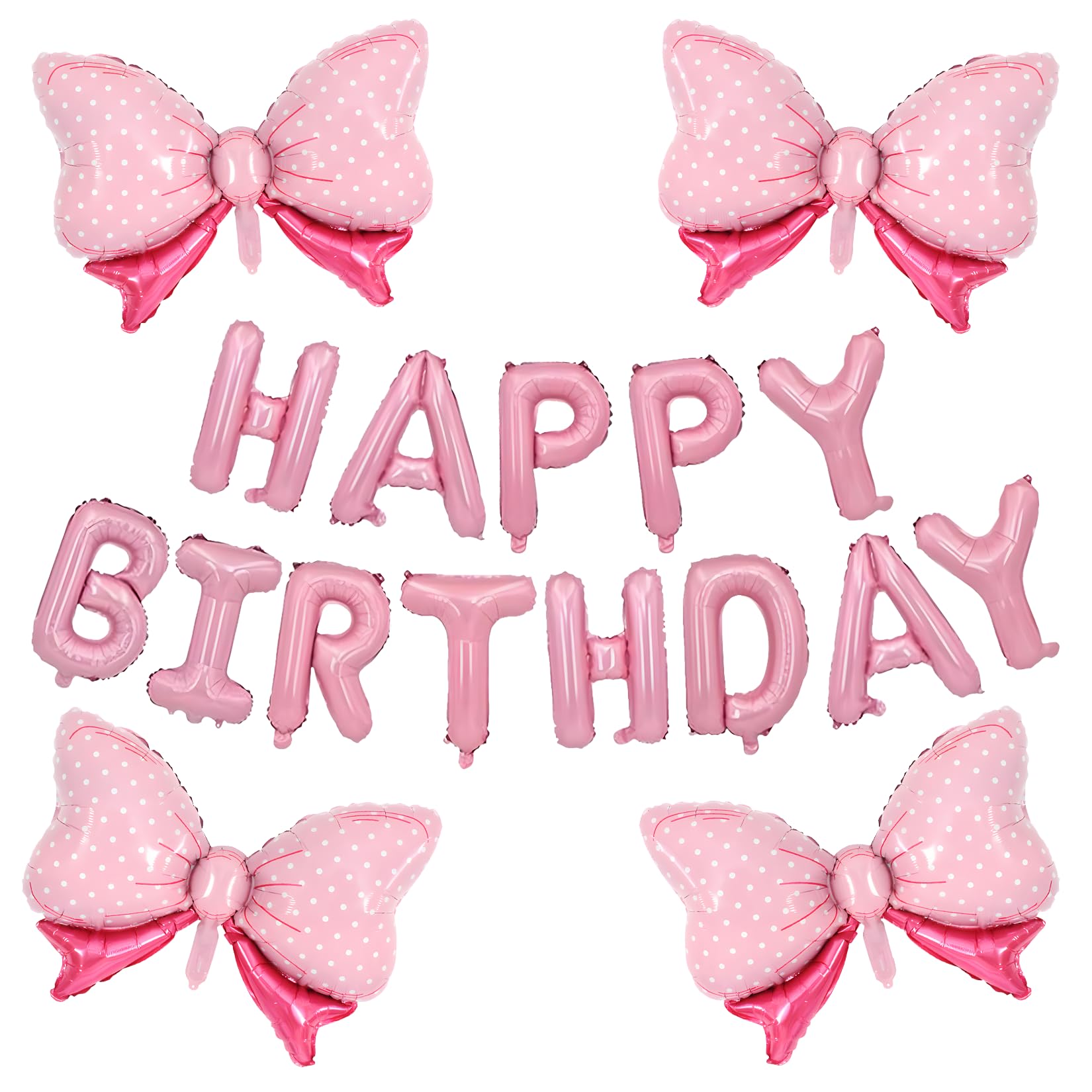 Photo 1 of GLASNES 36 Inches Bow Foil Balloon Huge Bowtie Pink Balloon for Baby Shower, Wedding, Kids Theme Party Decoration (Pink 7)