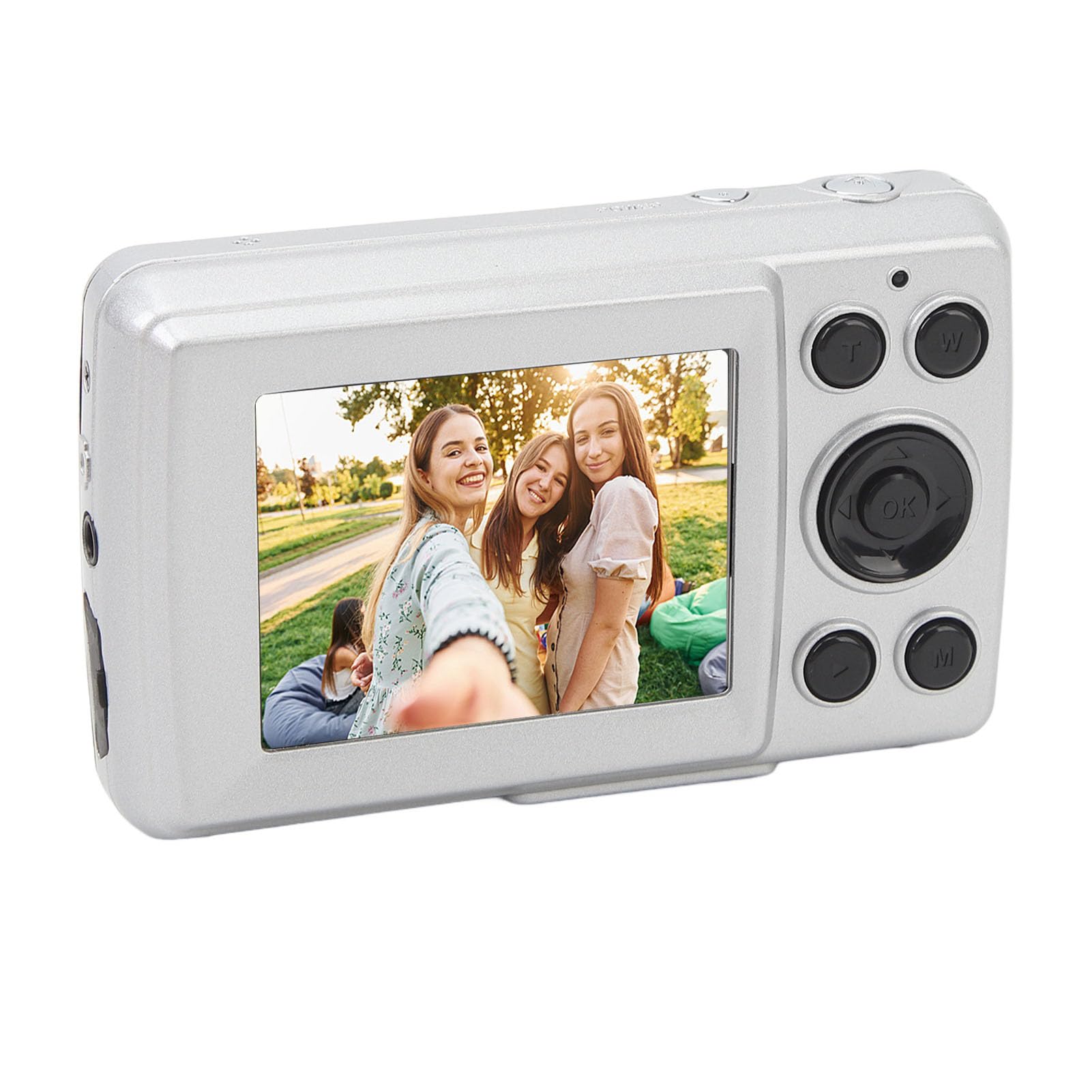 Digital Camera 2.4 Photo Camera 1080P 16MP Compact Camera 16X Digital Zoom Camera Digital Camera Small Camera for Children, Teenagers, Beginners (Silver Gray)