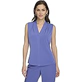 Calvin Klein Womens Sleeveless V-Neck Blouse