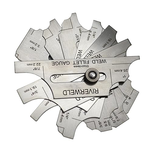 Set 7 Pezzi Per Controllo Saldature A Filetto RIVERWELD - Calibro Professionale MG-11 RL Per Misurare Gambe E Gola, Metrico E Pollici - Foto 13