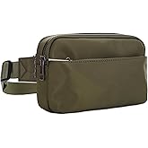 Jessie & James Crossbody Nylon Concealed Carry Waist Pack with Adjustable Buckle Strap Fashion Multi Pocket Belt Bag for| Olive