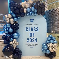 Awenztech Metallic Blue Balloons 12 inch, Chrome