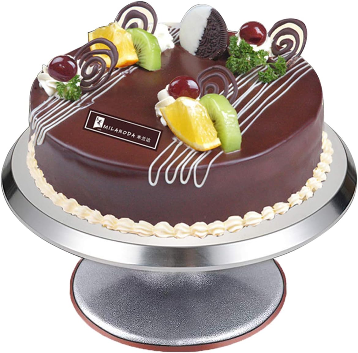 Piatti Ciotole E Vassoi 12 Cake Turntable Stand In Lega Di Alluminio In Lega Di Alluminio Argento Rotondo Metallo Rotante Torta Display Stand Per La Cottura Decorazione Decorazione Cucina Festa Di Compleanno