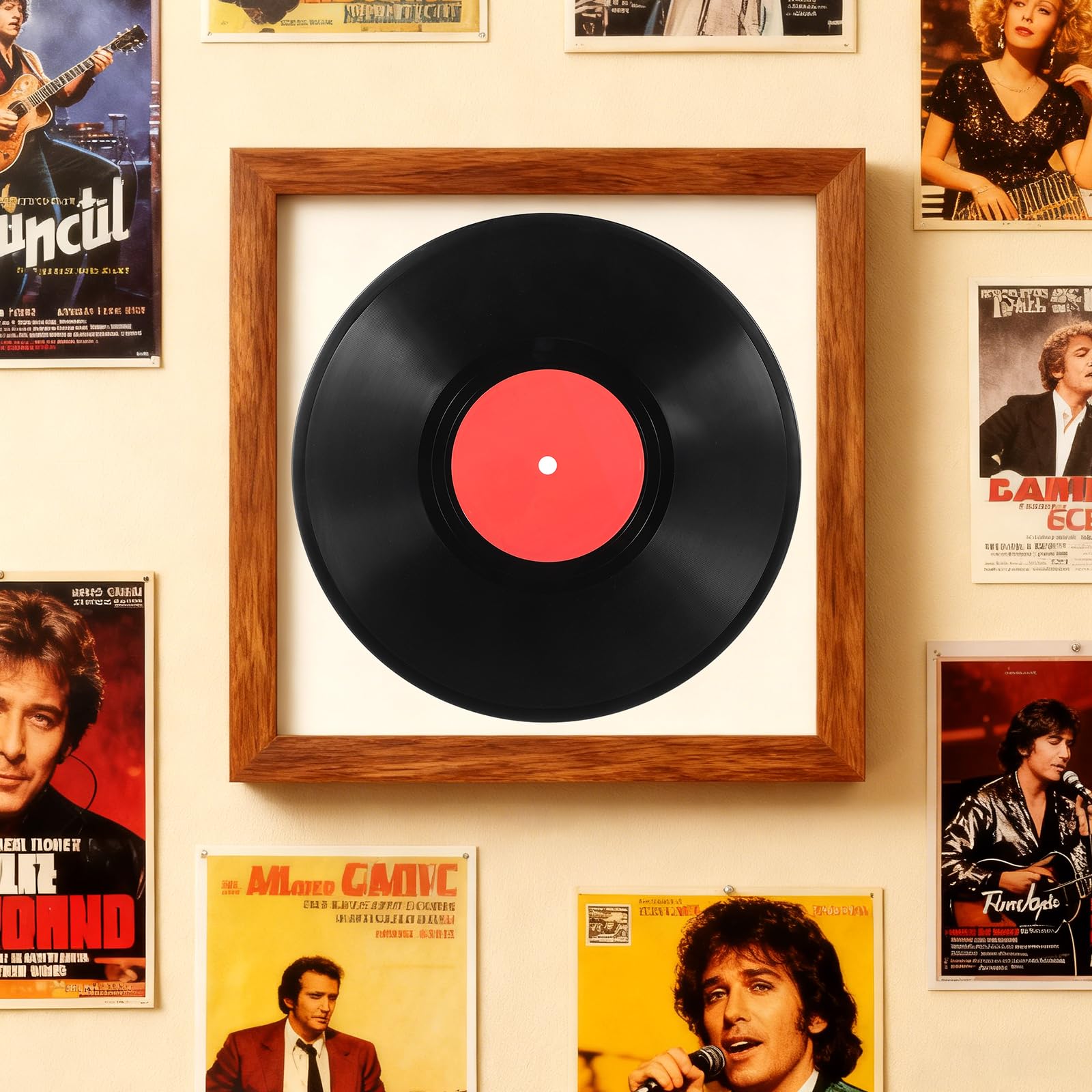 Cabilock Leere Vinyl-Schallplatten Wanddekoration Groß 30Cm 1950Er-Jahre-Rock-And-Roll-Musik Party-Dekoration Gefälschte Vinyl-Schallplatten Leere Retro-Wandaufkleber 5