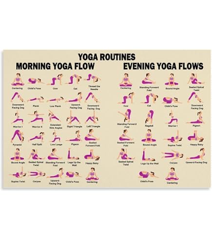 Quickfit Laminated Exercise Stretching Chart Set QUICKFIT Yoga ...