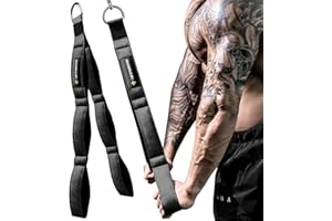 MANUEKLEAR Tricep Rope Cable Attachment Handles, Greater Range of Motion, Tricep Pull Down Rope for Push Downs, Crunches, Fac