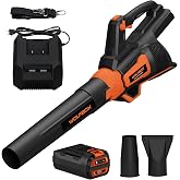 WOLFBOX MT700 60V Cordless Leaf Blower, 700 CFM &amp; 160 MPH, Large Yard | Charger Included, Long-Lasting Turbo Mode, Thumb-Trigger Control, Battery Indicator, Shoulder Strap, Large Yard &amp; Driveway