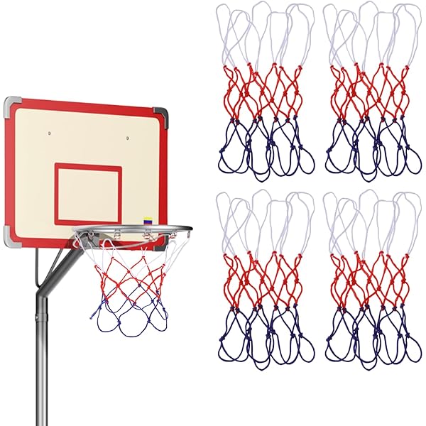 2 Pack Basketball Net Replacement, Heavy Duty 12 Loops Anti