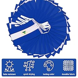Nicaragua String Flag Pennant Banner, Small Mini