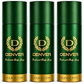 Denver Hamilton Deodorant Body Spray for Men | Long-Lasting Deo Fragrance and Odor Protection | Lavender, Bergamot Cedarwood and Musk, 5.0 Fl Oz (150 ml) Each (Pack of 3)
