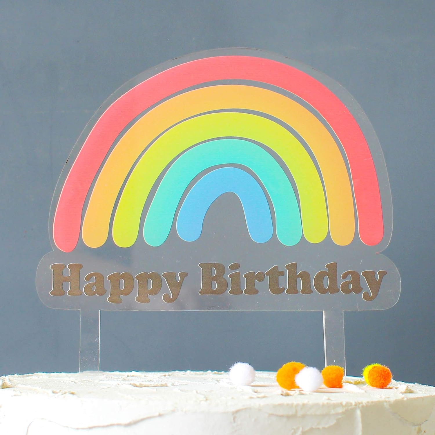Happy Birthday Rainbow Cake Topper Amazon.co.uk Handmade