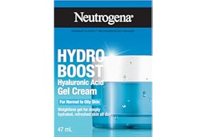 Neutrogena Hydro Boost Gel Cream Face Moisturizer - Oil-Free Facial Cream with Hyaluronic Acid for Dry Skin - Lightweight, No