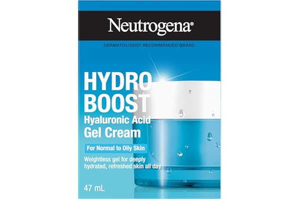 Neutrogena Hydro Boost Gel Cream Face Moisturizer - Oil-Free Facial Cream with Hyaluronic Acid for Dry Skin - Lightweight, No
