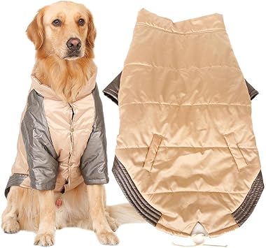 Hundekleidung Dickere Zweibeinige Kleidung Grosser Hundemantel Sibirischer Husky Golden Retriever Satsuma Kleidung Fur Haustiere Labrador Grosser Mittelgrosser Hund Herbst Und Winterkleidung Champagne Color 3xl Amazon De Haustier