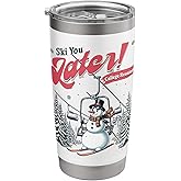 Ski You Later Snowman College Reunion Winter Trip Skiing Stainless Steel Insulated Tumbler