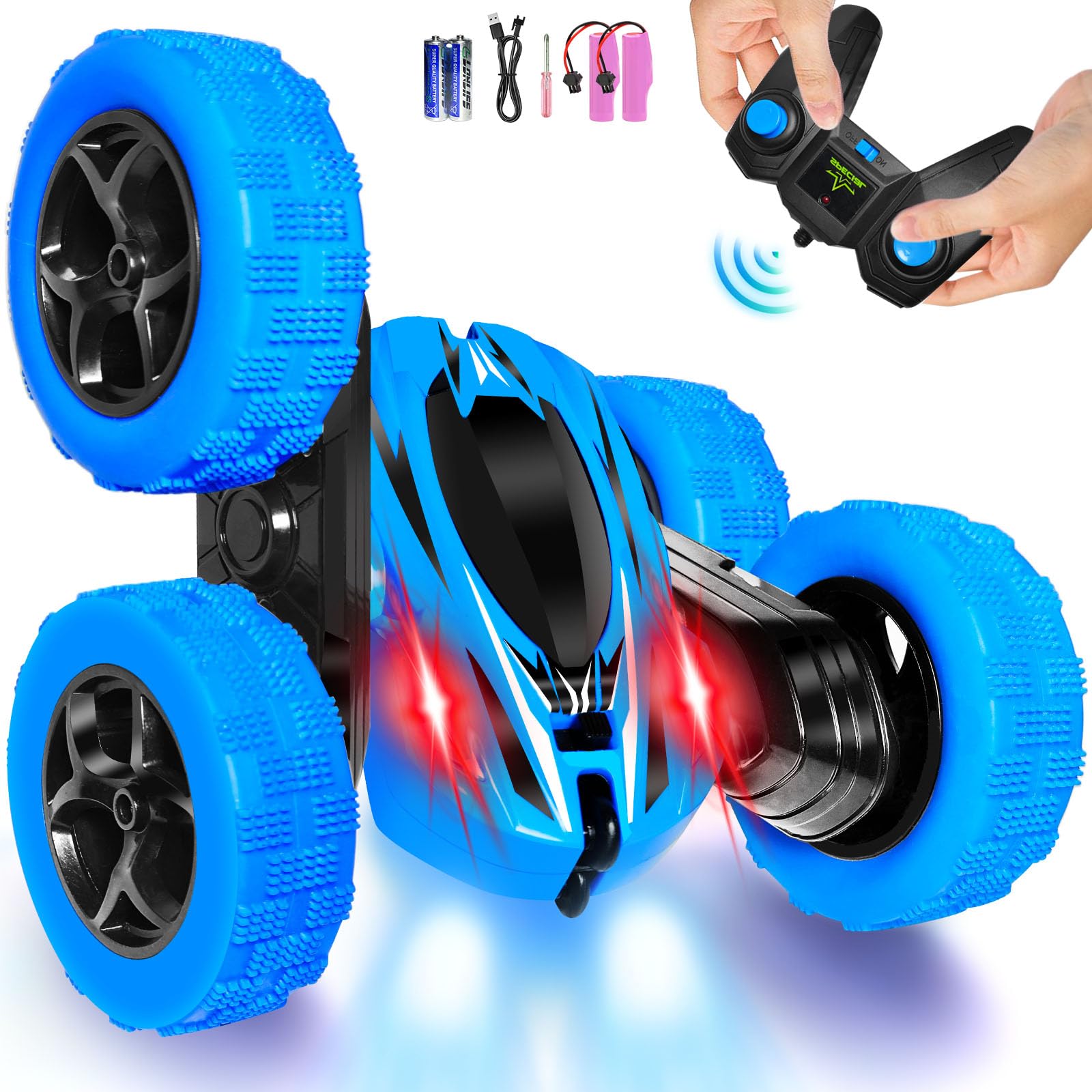 Photo 1 of **FOR PARTS ONLY/ NON-FUNCTIONAL*** FREE TO FLY Remote Control Car Boys Toys: 360 Flip Rc Cars 2.4Ghz Double-Sided Rotating Stunt Car 6 7 8 9 10 11 12 Year Old Kids Girls Outdoor Indoor