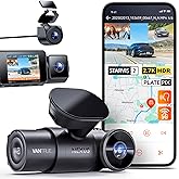 Vantrue N4S 3 Channel Front Inside Rear Dash Cam, 2.7K+1440P+1440P WiFi Dash Camera w/PlatePix™, STARVIS 2 x HDR x IR Night Vision, Voice Control, GPS, 24/7 Parking Mode, Support 1TB Max