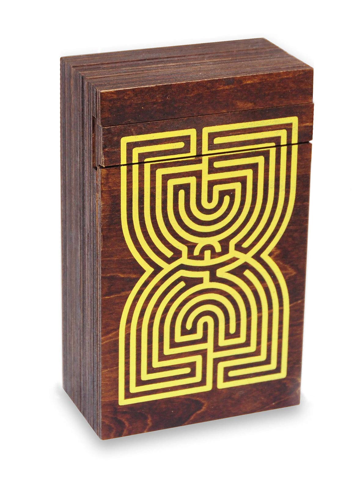 Logica Puzzles Art. Labyrinth Puzzle Box - Wooden Brain Teaser - Secret Safe - Difficulty 5/6 Incredible - Leonardo da Vinci Collection