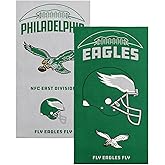 NORTHWEST Philadelphia Eagles NFL Gamebreaker Beach Towel 2 Pack 30 x 60 Inches