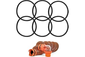 Llhhs RV Sewer Hose Gaskets 39834 for Camco Sewer Hose Replacement Gasket(6 PCS),RV Sewer Fittings Gasket for Bayonet Replacement,Durability | Easy Installation | Odor Isolation