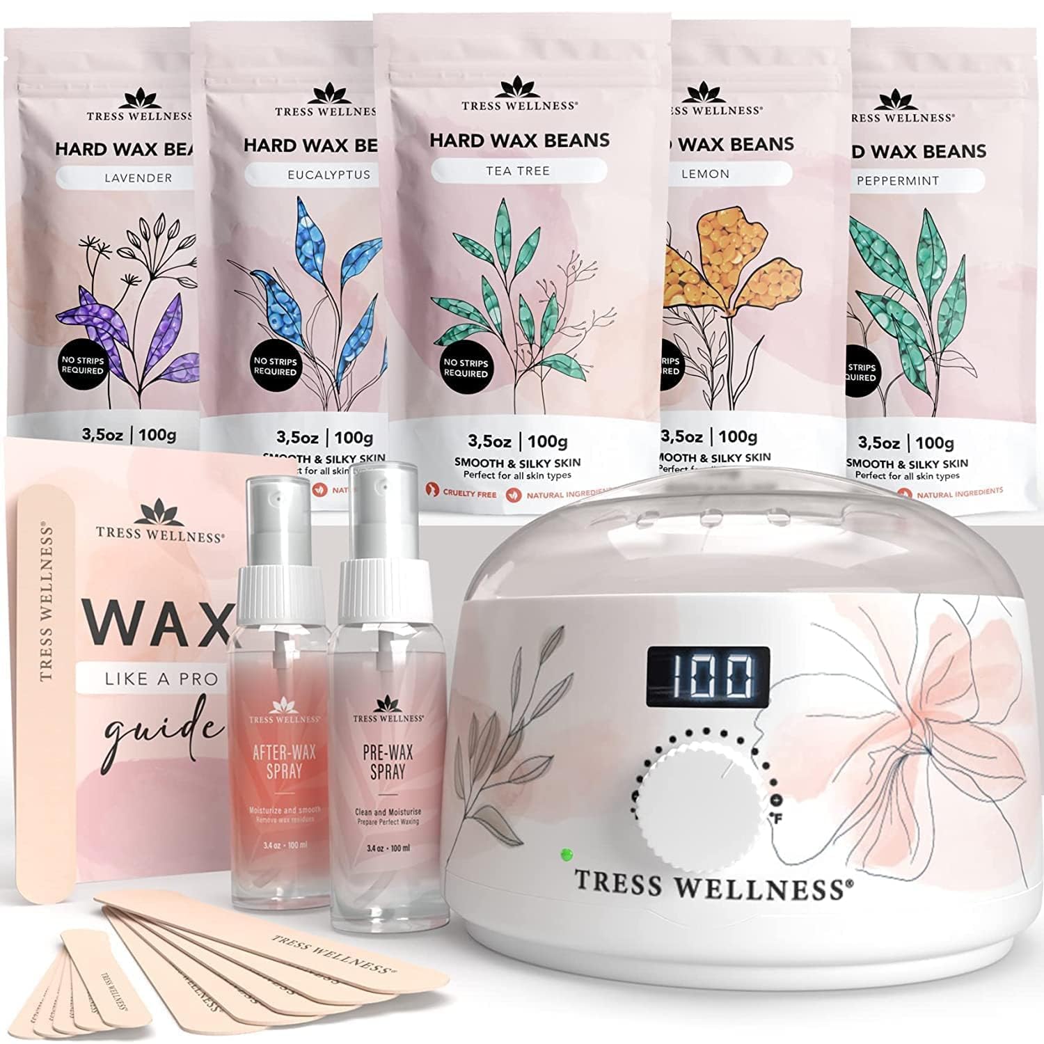 Tress Wellness Waxing Kit for Brazilian Wax - Easy