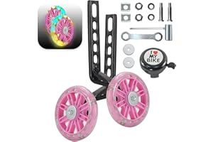 Tayizoo Training Wheels for Bike,Compatible for Bikes of 12/14/16/18/20 Inch,Flash Mute Wheel,1 Pair